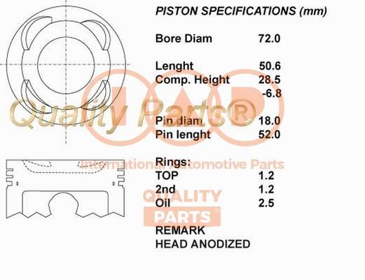 IAP 100-03072 Piston 10003072: Buy near me in Poland at 2407.PL - Good price!