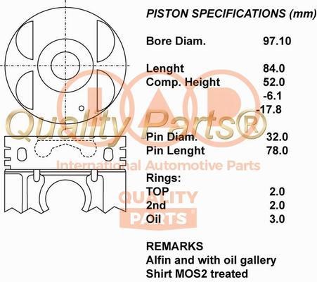 IAP 100-07184 Piston 10007184: Buy near me in Poland at 2407.PL - Good price!
