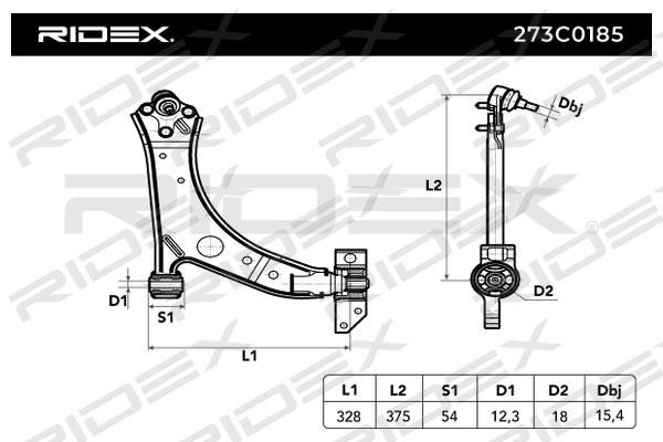 Ridex 273C0185 Track Control Arm 273C0185: Buy near me in Poland at 2407.PL - Good price!