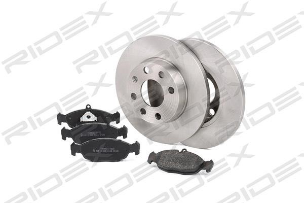 Ridex 3405B0080 Brake discs with pads front non-ventilated, set 3405B0080: Buy near me in Poland at 2407.PL - Good price!