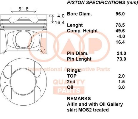 IAP 100-17154 Piston 10017154: Buy near me in Poland at 2407.PL - Good price!