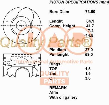 IAP 100-17004 Piston 10017004: Buy near me in Poland at 2407.PL - Good price!