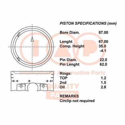 IAP 100-12059 Piston 10012059: Buy near me at 2407.PL in Poland at an Affordable price!