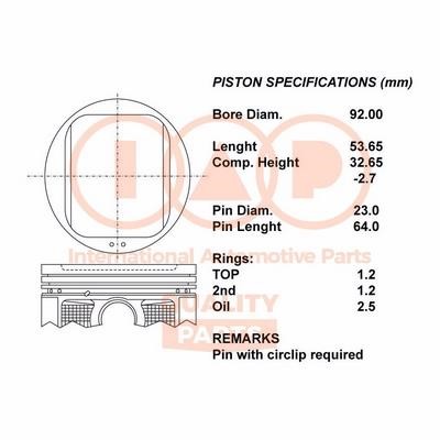 IAP 100-15056 Piston 10015056: Buy near me at 2407.PL in Poland at an Affordable price!