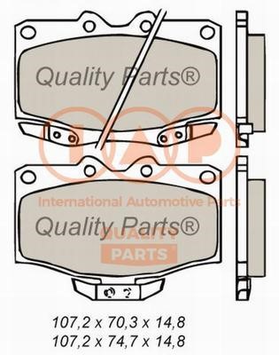 IAP 704-17050X Brake Pad Set, disc brake 70417050X: Buy near me in Poland at 2407.PL - Good price!