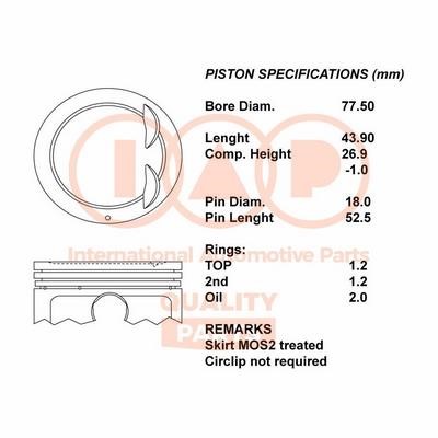 IAP 100-21103 Piston 10021103: Buy near me in Poland at 2407.PL - Good price!