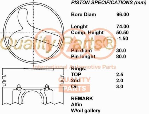 IAP 100-13045 Piston 10013045: Buy near me in Poland at 2407.PL - Good price!