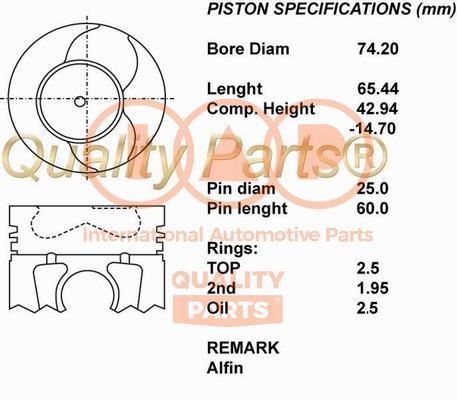 IAP 100-17007 Piston 10017007: Buy near me in Poland at 2407.PL - Good price!