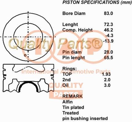 IAP 100-07097 Piston 10007097: Buy near me in Poland at 2407.PL - Good price!