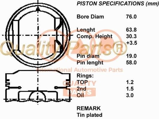 IAP 100-03097 Piston 10003097: Buy near me in Poland at 2407.PL - Good price!