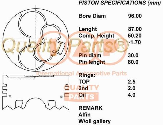 IAP 100-13042 Piston 10013042: Buy near me in Poland at 2407.PL - Good price!