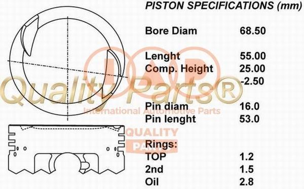 IAP 100-20062 Piston 10020062: Buy near me in Poland at 2407.PL - Good price!