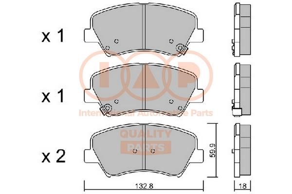 IAP 704-07130P Brake Pad Set, disc brake 70407130P: Buy near me in Poland at 2407.PL - Good price!