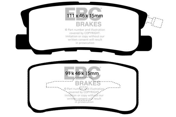 EBC DP41407R Тормозные колодки дисковые, комплект DP41407R: Отличная цена - Купить в Польше на 2407.PL!