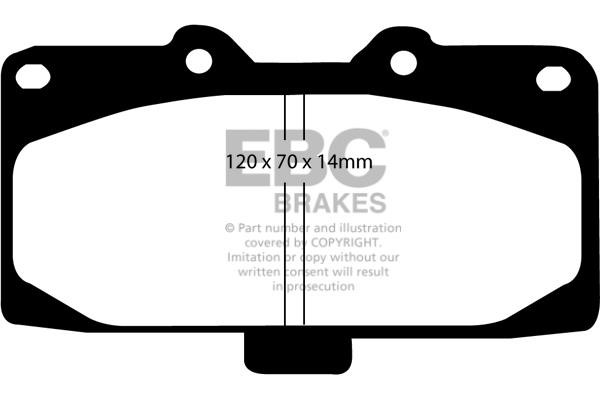 EBC DP81200RP1 Brake Pad Set, disc brake DP81200RP1: Buy near me in Poland at 2407.PL - Good price!