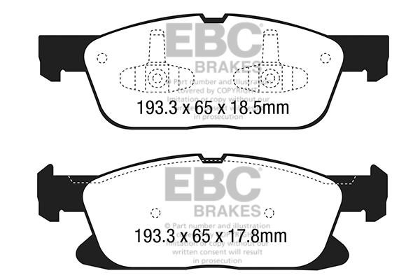 EBC DP43046R Brake Pad Set, disc brake DP43046R: Buy near me in Poland at 2407.PL - Good price!