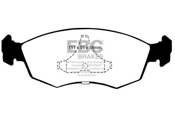 EBC DP2605/2 Brake Pad Set, disc brake DP26052: Buy near me in Poland at 2407.PL - Good price!