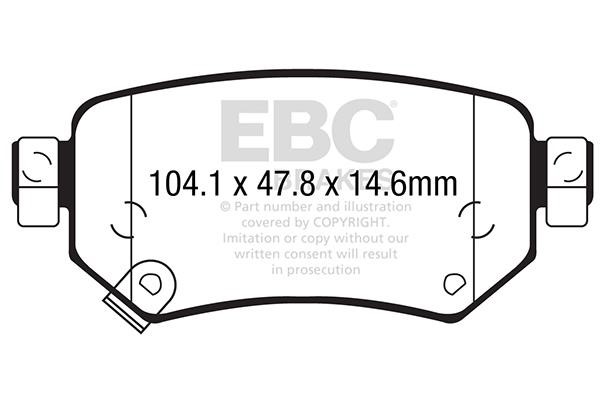 EBC DP42287R Brake Pad Set, disc brake DP42287R: Buy near me in Poland at 2407.PL - Good price!