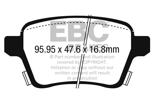 EBC DP22250 Brake Pad Set, disc brake DP22250: Buy near me in Poland at 2407.PL - Good price!