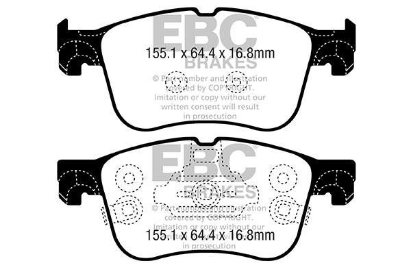 EBC DPX2372 Brake Pad Set, disc brake DPX2372: Buy near me in Poland at 2407.PL - Good price!