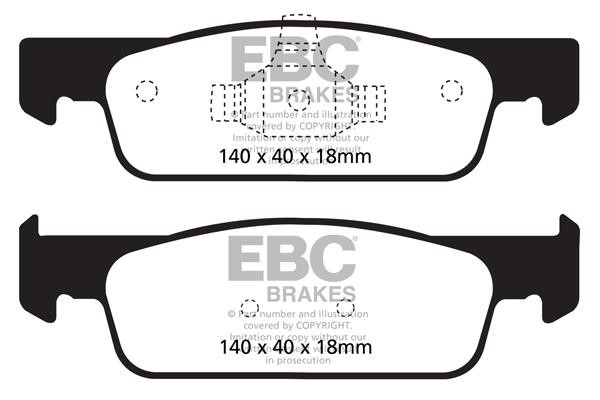 EBC DP42146R Brake Pad Set, disc brake DP42146R: Buy near me in Poland at 2407.PL - Good price!