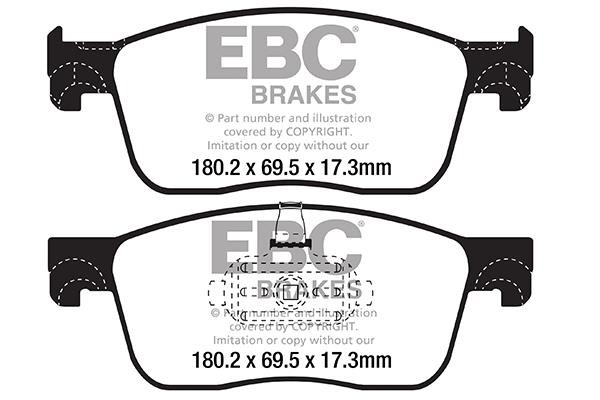 EBC DPX2308 Brake Pad Set, disc brake DPX2308: Buy near me in Poland at 2407.PL - Good price!