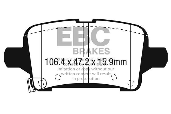EBC DP43074R Brake Pad Set, disc brake DP43074R: Buy near me in Poland at 2407.PL - Good price!