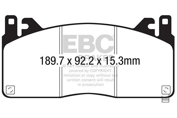 EBC DP53055NDX Brake Pad Set, disc brake DP53055NDX: Buy near me in Poland at 2407.PL - Good price!