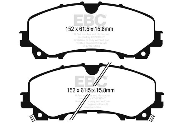 EBC DP43036R Тормозные колодки дисковые, комплект DP43036R: Отличная цена - Купить в Польше на 2407.PL!