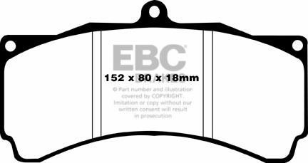 EBC DP8012RP1 Brake Pad Set, disc brake DP8012RP1: Buy near me at 2407.PL in Poland at an Affordable price!