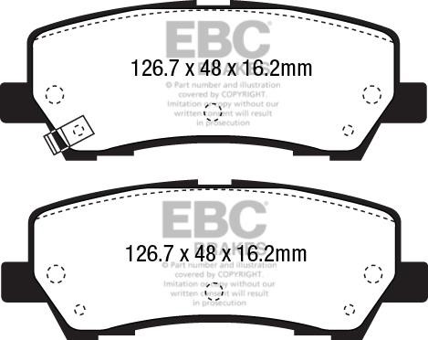 EBC DP43043R Тормозные колодки дисковые, комплект DP43043R: Отличная цена - Купить в Польше на 2407.PL!