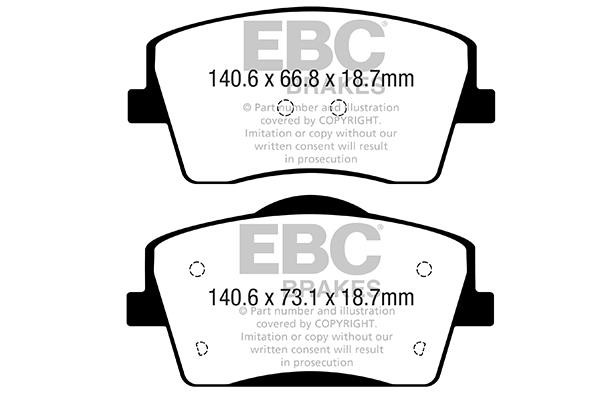 EBC DPX2365 Brake Pad Set, disc brake DPX2365: Buy near me in Poland at 2407.PL - Good price!