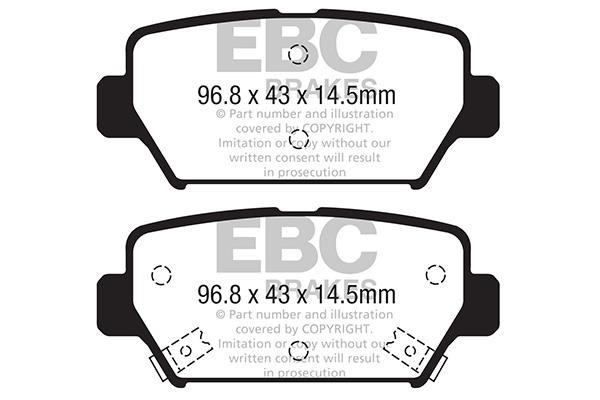 EBC DPX2369 Brake Pad Set, disc brake DPX2369: Buy near me in Poland at 2407.PL - Good price!