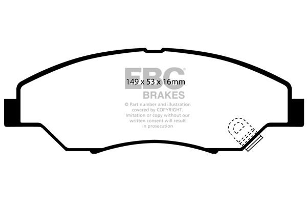 EBC DP61404 Brake Pad Set, disc brake DP61404: Buy near me in Poland at 2407.PL - Good price!