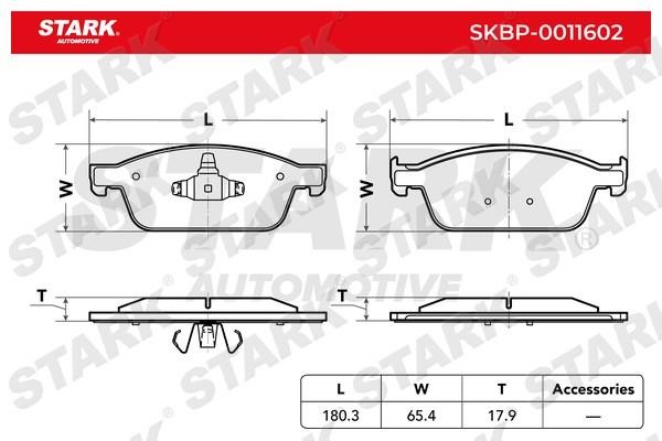 Stark SKBP-0011602 Klocki hamulcowe, zestaw SKBP0011602: Dobra cena w Polsce na 2407.PL - Kup Teraz!