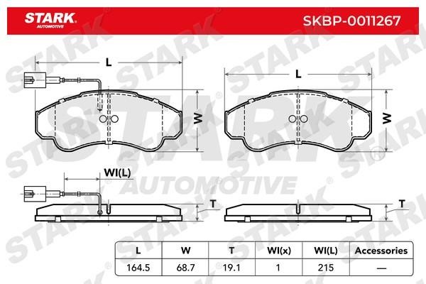 Stark SKBP-0011267 Brake Pad Set, disc brake SKBP0011267: Buy near me in Poland at 2407.PL - Good price!