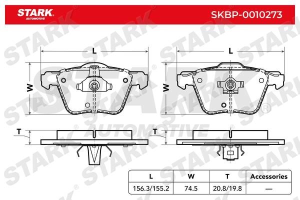 Stark SKBP-0010273 Тормозные колодки дисковые, комплект SKBP0010273: Отличная цена - Купить в Польше на 2407.PL!