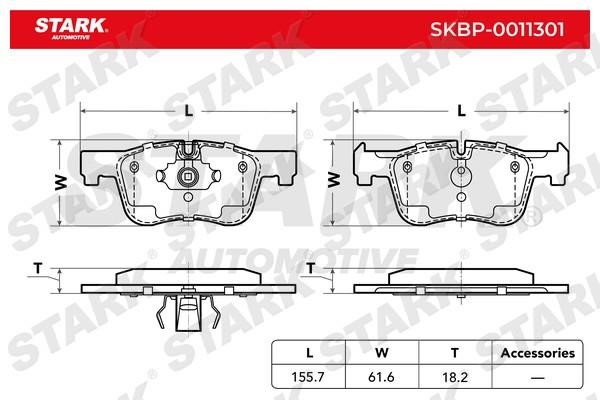 Stark SKBP-0011301 Brake Pad Set, disc brake SKBP0011301: Buy near me in Poland at 2407.PL - Good price!