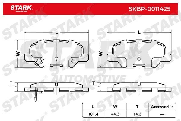 Stark SKBP-0011425 Brake Pad Set, disc brake SKBP0011425: Buy near me in Poland at 2407.PL - Good price!