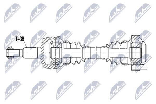 NTY NPW-VW-176 Drive shaft NPWVW176: Buy near me in Poland at 2407.PL - Good price!