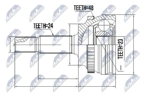 NTY NPZ-TY-056 CV joint NPZTY056: Buy near me in Poland at 2407.PL - Good price!