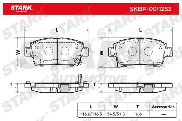 Stark SKBP-0011253 Brake Pad Set, disc brake SKBP0011253: Buy near me in Poland at 2407.PL - Good price!