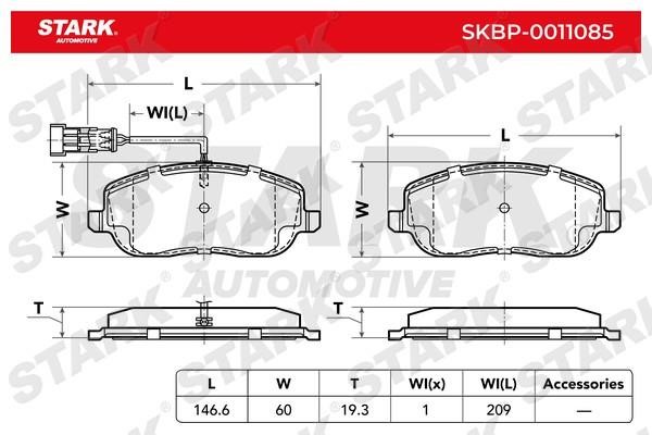 Stark SKBP-0011085 Тормозные колодки дисковые, комплект SKBP0011085: Отличная цена - Купить в Польше на 2407.PL!