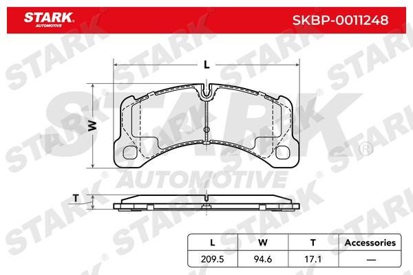 Stark SKBP-0011248 Тормозные колодки дисковые, комплект SKBP0011248: Отличная цена - Купить в Польше на 2407.PL!
