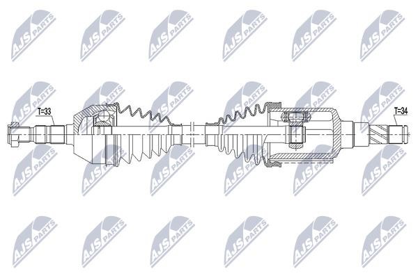 Вал приводной NTY NPW-DW-027