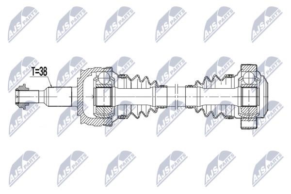 NTY NPW-VW-177 Drive shaft NPWVW177: Buy near me in Poland at 2407.PL - Good price!