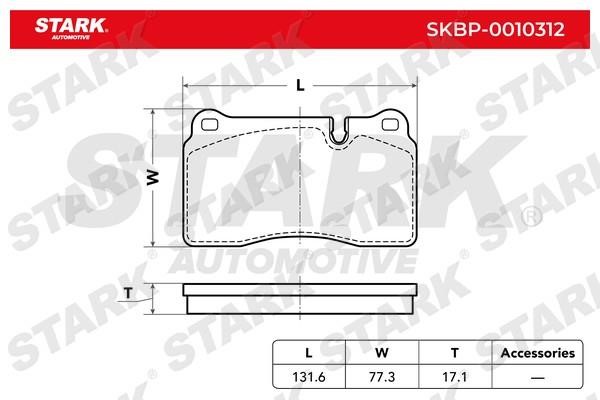 Stark SKBP-0010312 Brake Pad Set, disc brake SKBP0010312: Buy near me at 2407.PL in Poland at an Affordable price!