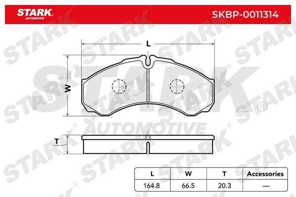 Stark SKBP-0011314 Brake Pad Set, disc brake SKBP0011314: Buy near me at 2407.PL in Poland at an Affordable price!