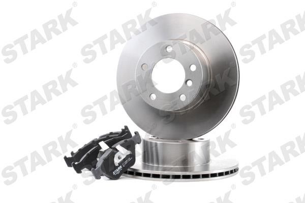 Диски тормозные с колодками передние вентилируемые, комплект Stark SKBK-1090222