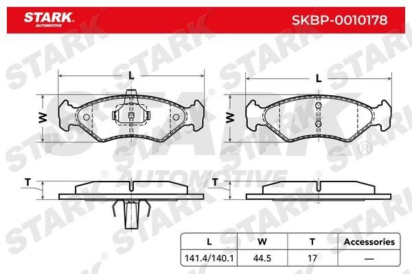 Stark SKBP-0010178 Тормозные колодки дисковые, комплект SKBP0010178: Отличная цена - Купить в Польше на 2407.PL!